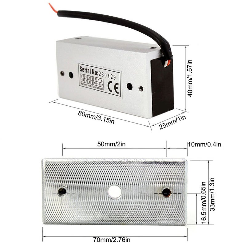 UHPPOTE 130lb Electric Magnetic Door Lock with Remote Control Kit System for Drawer, Cabinet, Cupboard, Locker Lock, Wardrobe Lock - Image 5